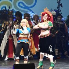 WCS 2023 stage photo with Sting's cosplay